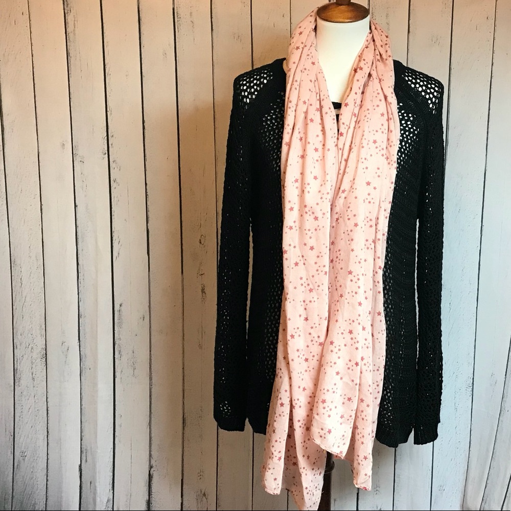 NWOT Pink Star Gina Benotti Scarf